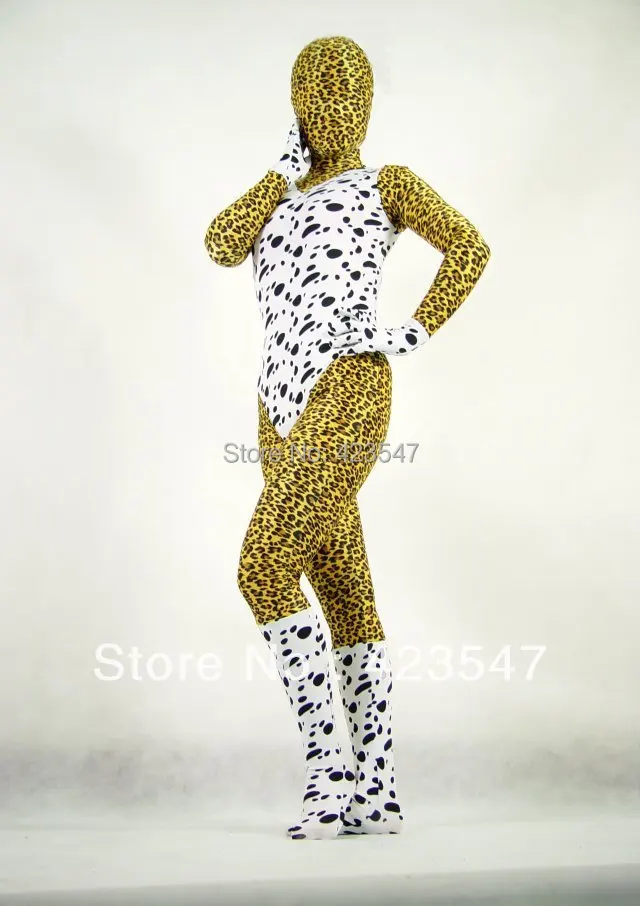 skin Spandex Dalmatians Leopard Zentai Suit Halloween Party Costumes | Тематическая одежда и униформа