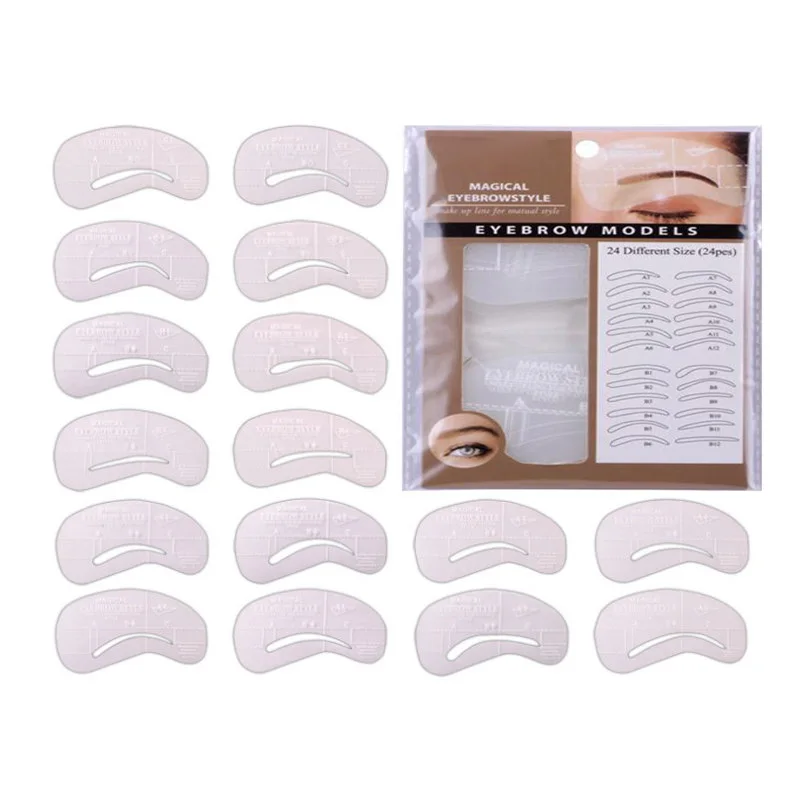 Addfavor 24 стилей/новый комплект для бровей с трафаретом Eye Brow Eyebrow Уход за лошадьми