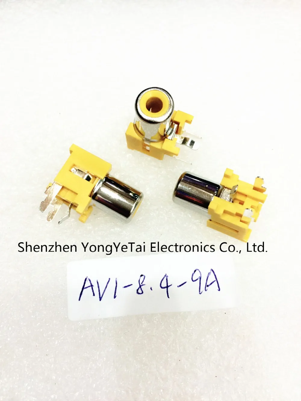 

AV pin jack 3 foot hole PCB solder RCA seat audio and video outlets lotus seat AV1-8.4-9A free shipping