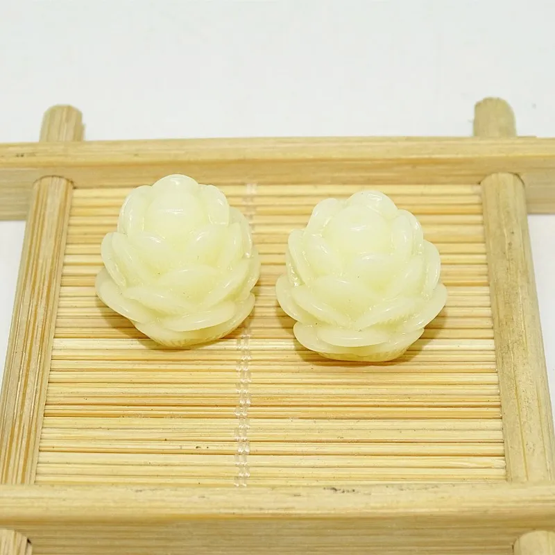 

Полимерные бусины в форме цветка лотоса, зеркальные бусины с отверстием, аксессуары для ювелирных изделий