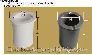 5,5 кг графитовый тигель и керамический щит для плавления золота, серебра, используется в индукционной плавильной печи