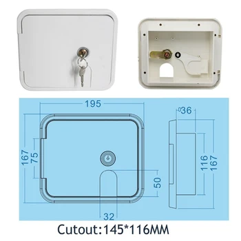 

Flush Side Mount Plastic RV Camper Trailer Compartment Storage Door external power supply