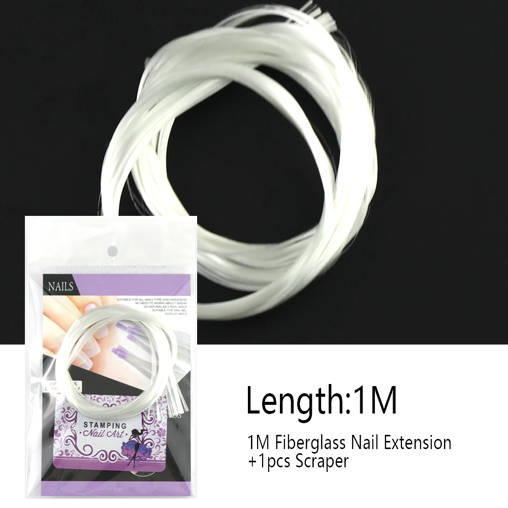 Description Picture 6 of item1m/1.5m/2m Silk Fiberglass Nail Form Nail Art Fiberglass For UV Gel Nail Form White Acrylic Nail Extension Tips Manicure Tool
