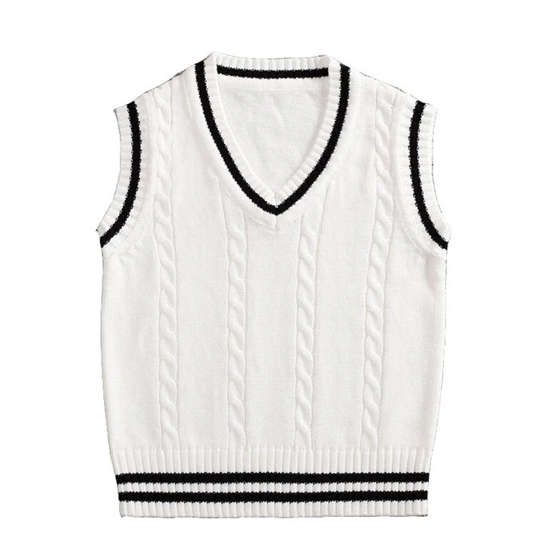 School Uniform Vest Boys Knitted Sweater Coat For Girls Clothes Baby Soft Cotton Jacket Vest