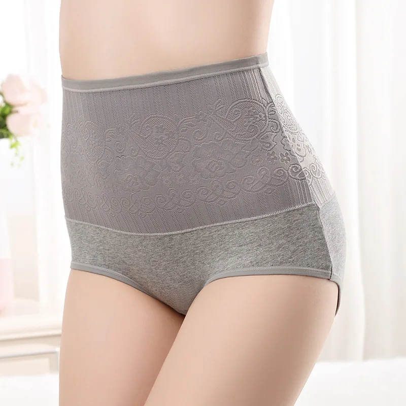 KJ015 Solid Cotton Women Slim Underwear Big Size Briefs High Waist Jacquard Intimates Female Sexy Lingerie Body Shaping Panties KJ015 Solid Cotton Women Slim Underwear Big Size Briefs High Waist Jacquard Intimates Female Sexy Lingerie Body Shaping Panties