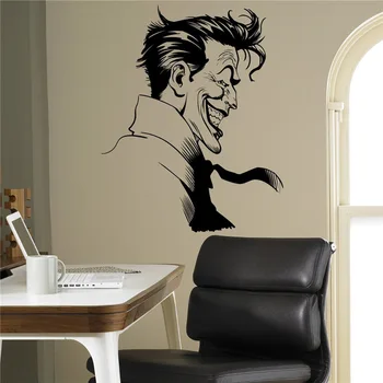 

Joker Supervillain Wall Vinyl Decal Batman Sticker Superhero Home Decor Ideas Bedroom Kids Room Removable Wall Stickers