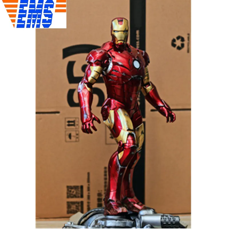

2019 New Statue Avengers Superhero Iron Man Ex version Mk3 1/4 Bust Battle Damage Version GK Action Figure Toy P1567