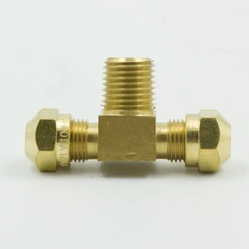 

Brass DOT Nylon Air Brake Tubing Fitting Male Branch Tee 1/4" 3/8" 1/2" OD x 1/8" 1/4" 3/8" 1/2" NPT Male Pack of 2