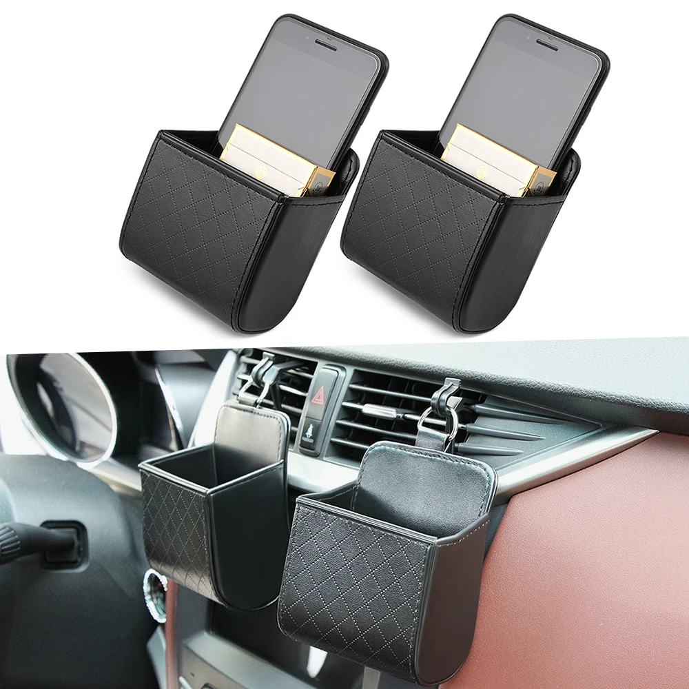 

Car Organizer Box Bag Air Outlet Hanging Leather For Peugeot RCZ 206 207 208 301 307 308 406 407 408 508 2008 3008 4008 5008