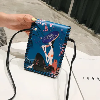 

Women Bags Fashion Printing Retro Leather Crossbody Handle Phone carteras mujer de hombro y bolsos torebka damska shopper