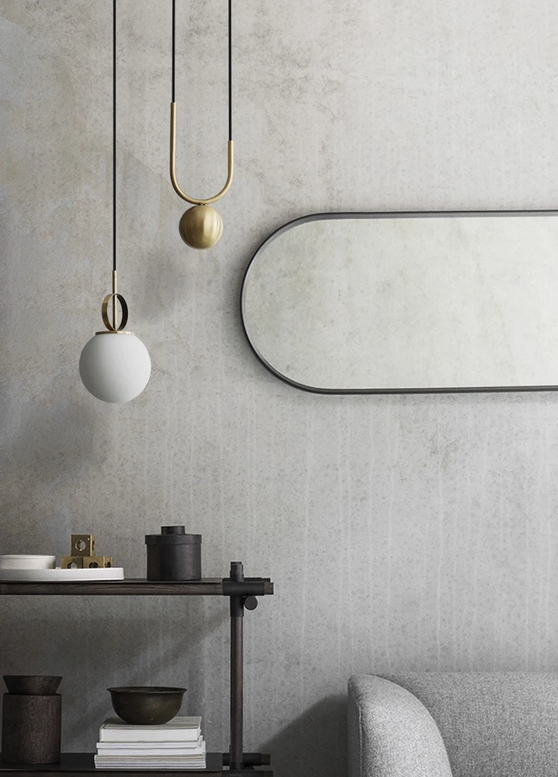 Suspension luminaire Modern Nordic Glass Ball LED Pendant Lights Bedroom Hanglamp Dining Room Home Deco Hanging Light Fixtures (1)