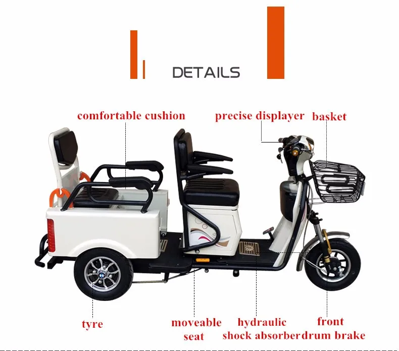 Cheap New design double luxury foldable 48v 500w three wheel electric scooter/handicapped scooter 0 Cheap New design double luxury foldable 48v 500w three wheel electric scooter/handicapped scooter 0