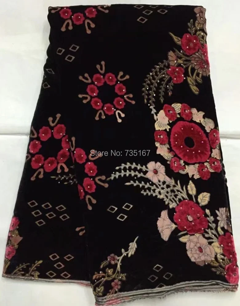new listing african Velvet Fabric Textile Jacquard top quality silk