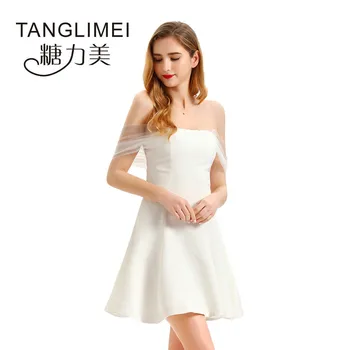 

2019 New Summer Ladies Party Party Dress off the Shoulder Sexy Dress Elegant Dress