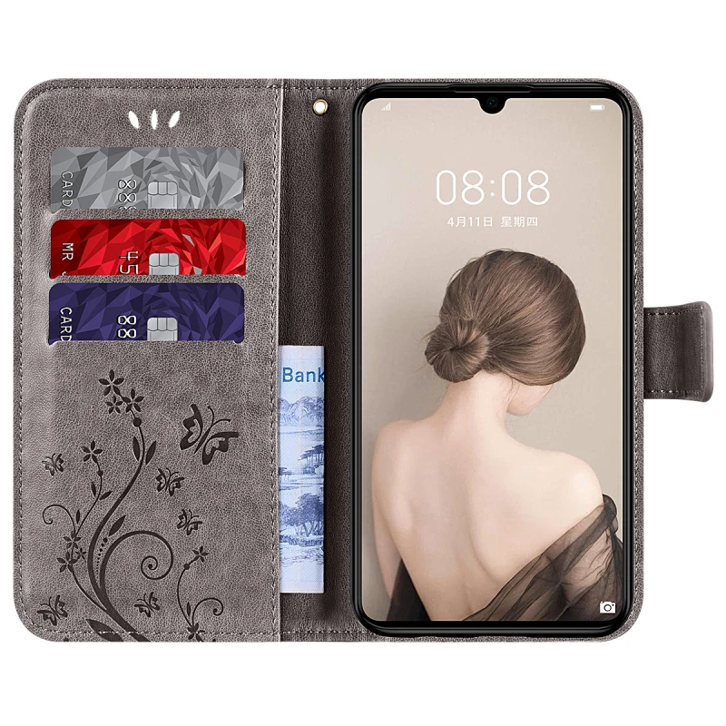 Роскошный кожаный чехол кошелек с откидной крышкой для HuaWei P30 pro сенсорным пером и