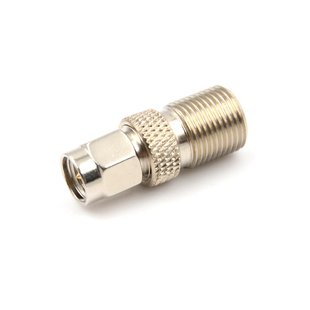 

1pcs Silver Tone SMA RF Coax Connector F Type Female To SMA Male Plug Coaxial Adapter Connector