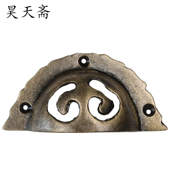 

[Haotian vegetarian] classical Chinese antique copper hand to pull the drawer handle wishful HTD-119 tri-color hand-clasping