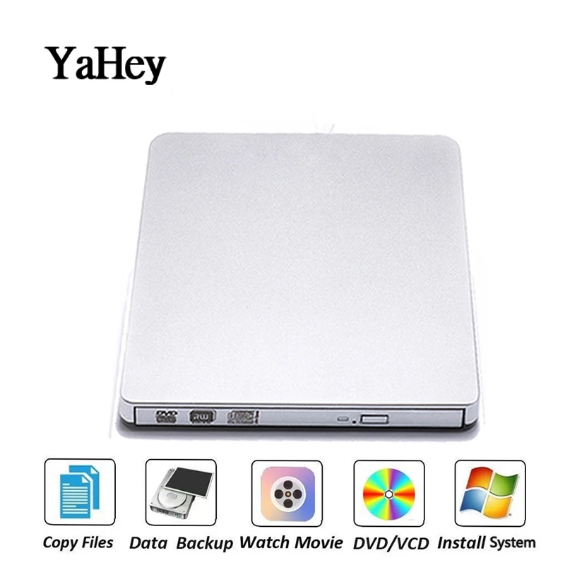 USB 3.0 External DVD Drive DVD-RW Burner for Apple Macbook Pro Air Macbook Read Write Recorder Box Movable Disc Drive Case