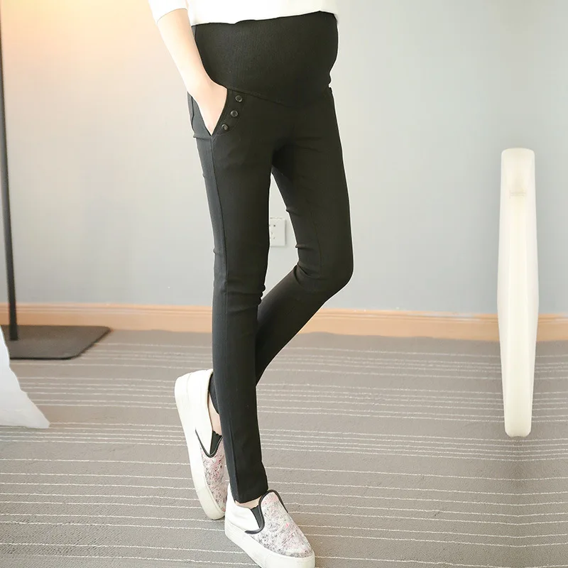 Maternity pants for pregnant womens elastic stretchy belly pants spring