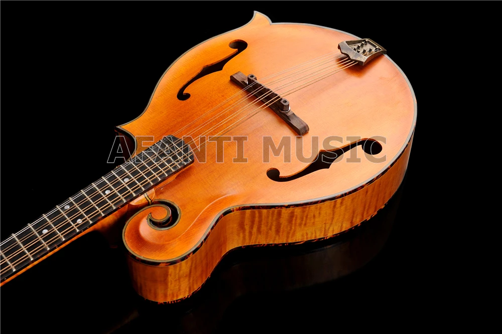 Afanti твердая ель верх/задняя Дека из огненного клена & side/Afanti Octave Mandolin (AMB 212)|maple flame| |