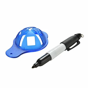 

Plastic Golf Ball Liner Marker Template Drawing Alignment Tool + Pen Training Golf Accessories Practice Sets 1 Set
