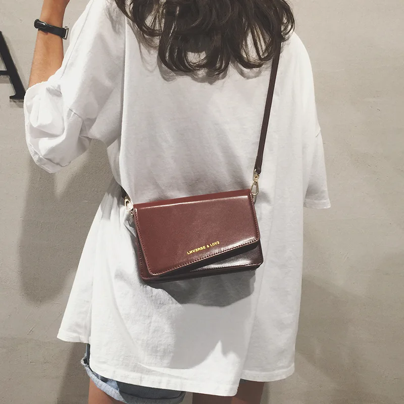 Semplice Colore Casual Spalla Crossbody Sacchetto Piazza Piccola Vendita Dell'unità Borsa Lettera Retro Caldo Solido Ragazza Red Di Elaborazione wine Cuoio Della Signora Moda Nuovo black Coffee white 16w7xqH