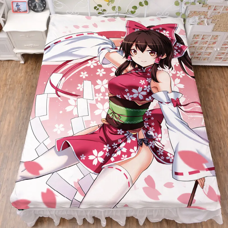 Япония Аниме TouHou проект характер сексуальная девушка румия Хон Meirin Ремилия Скарлет кровать молоко волокно простыни и фланель одеяло 150x200 см