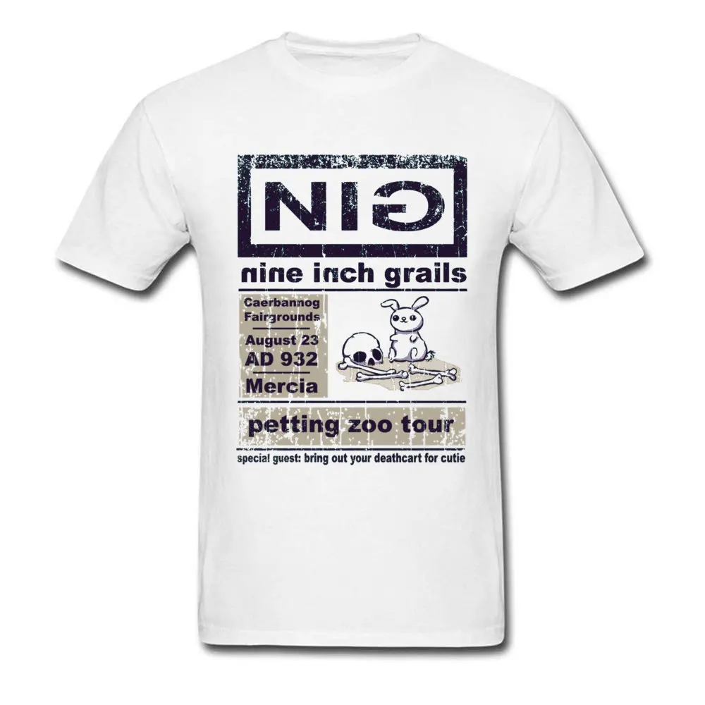 Nine Inch Grails 15541 T-Shirt for Men Design NEW YEAR DAY Tops Shirts Short Sleeve 2018 Discount T-shirts Crewneck Cotton Nine Inch Grails 15541 white