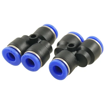 

6 mm to 6 mm Y Shaped Push In Connector Compressed Air Fittings, 2 pcs