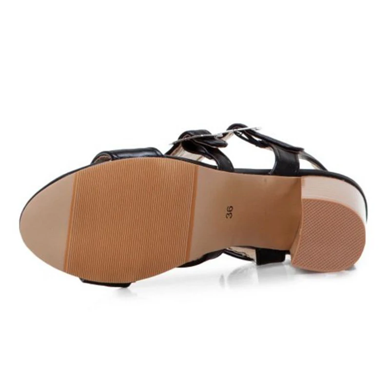 KemeKiss Size 32-50 Women Sandals 2019 Mixed Colors Buckle Thick Heels Party High Heel Summer Shoes Women High Quality Shoes