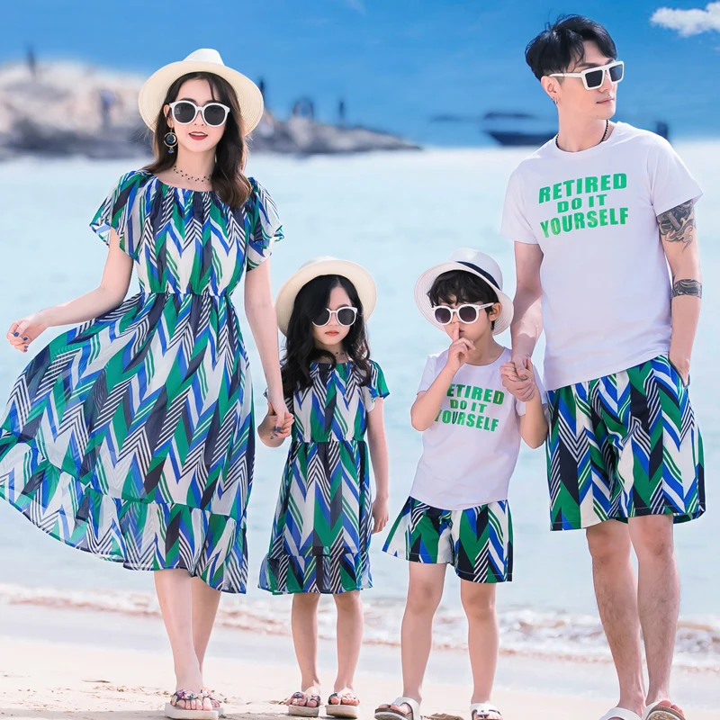 mother dresses son