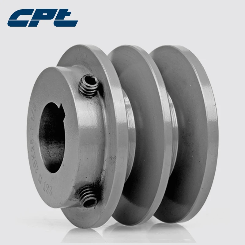 

CPT 2BK25 v belt sheave pulley, Cast Iron, B Belt Section, 2 Grooves,2.65"OD, bore 1/2", 5/8", 3/4", 7/8", 1", 1-1/8"