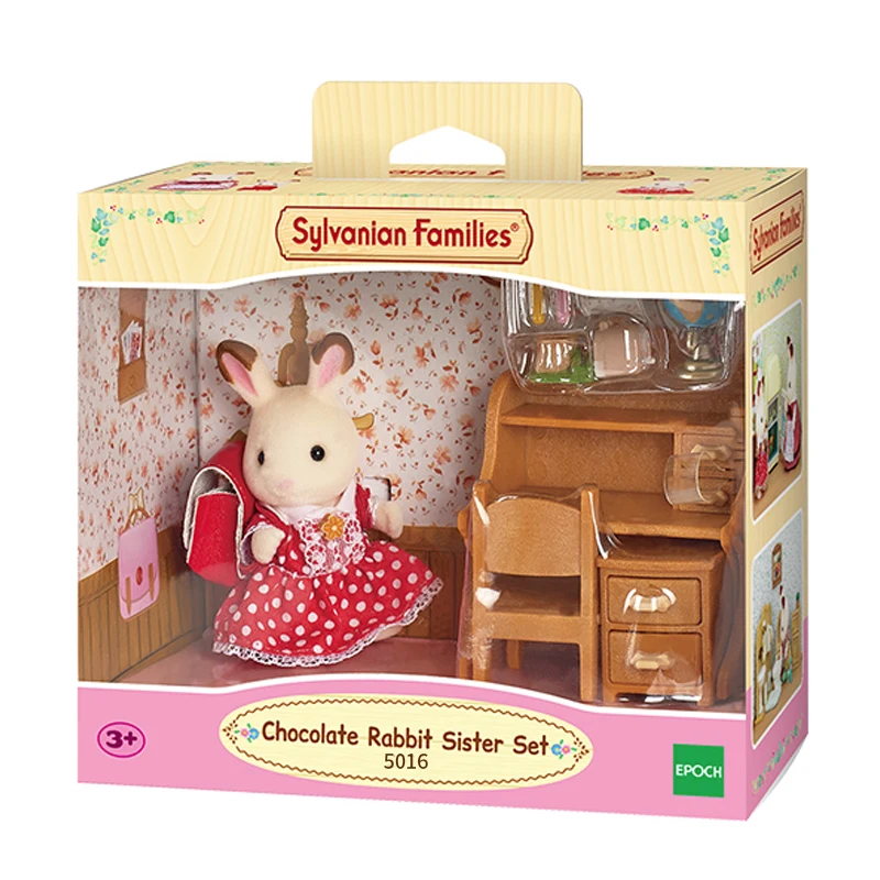 Sylvanian Families кукольный домик мебель фигурка игрушки куклы шоколадный кролик сестра w/настольный набор подарок для девочки