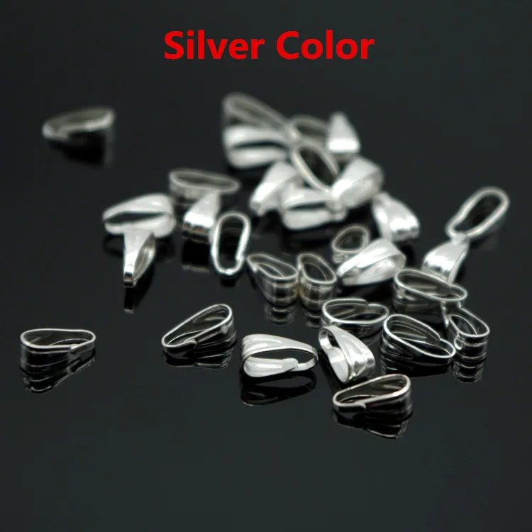 

300Pcs Metal Pendant Clips & Pendant Clasps,Pinch Clip Bail Pendant Connector Jewelry Findings DIY Jewellery Parts Accessories