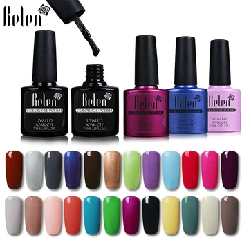 

Belen 79 Color UV Nail Gel Polish Removere Wraps Kit Set Colorful Bottle Soak off Long Lasting Lacquer UV Varnish Top Base Coat