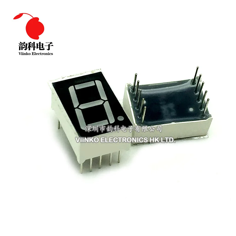 

10pcs 7 segment common Cathode 1 Bit Digital Tube 0.56" 0.56in. Red LED Display