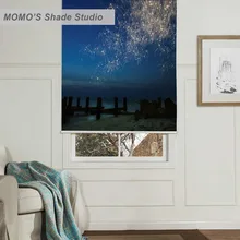 MOMO Рождество роллер шторы, затемнения дизайн окна жалюзи живопись шторы рулонные шторы тканевые на заказ размер PRB set189-193