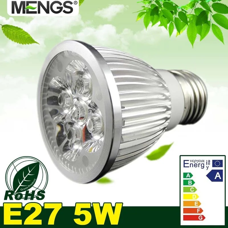 MENGS E27 5W LED Spotlight 5x 1W SMD LEDs Lamp Bulb in Cool White / Warm Energy-saving lamp | Лампы и освещение