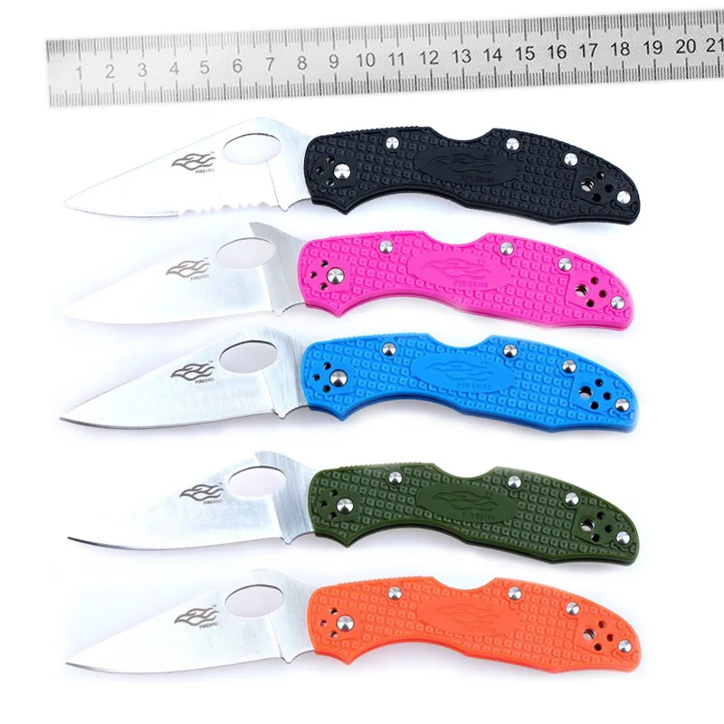 Baratos Gran EDC cuchillo de pago en F759M C11 Delica cuchillo plegable 440C hoja caza Camping supervivencia Firebird militar cuchillos Multi herramienta