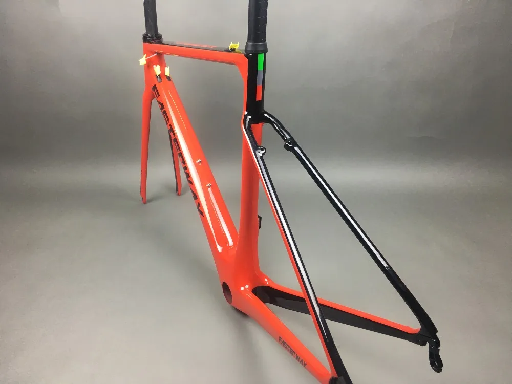 Top light blue 2018 TAIWAN FASTERWAY classic carbon road frameset UD weaves carbon bike frame:Frameset+Seatpost+Fork+Clamp+Headset 144