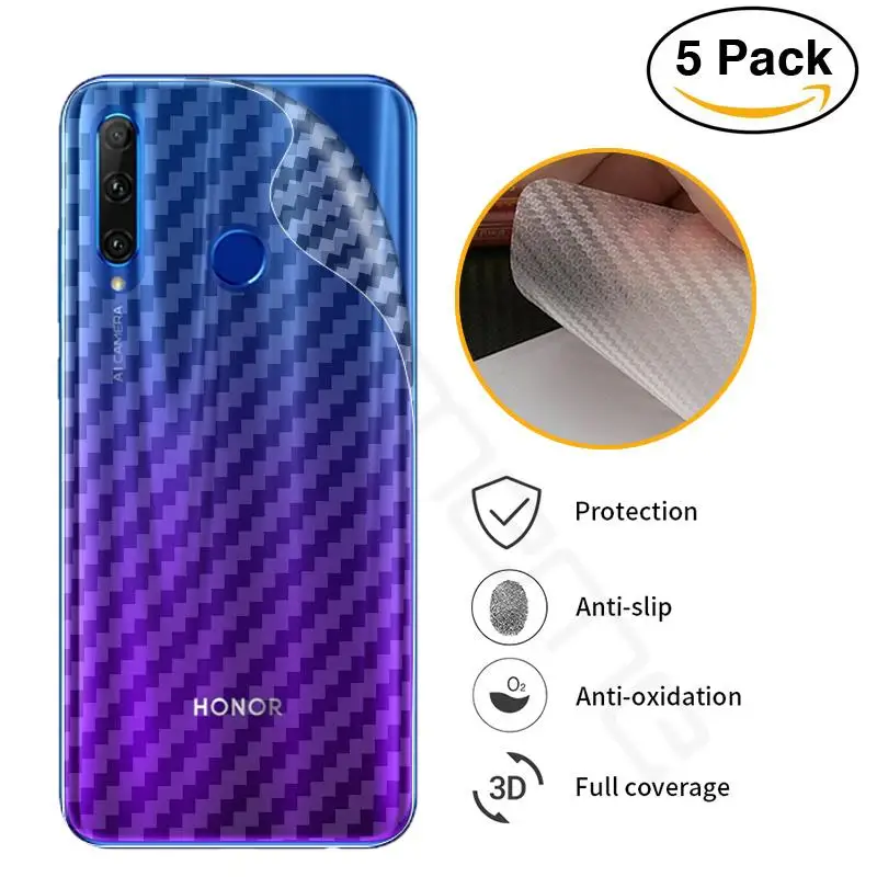 Мягкая задняя крышка протектор экрана для HuaWei Honor 10i 20i наклейка из углеродного