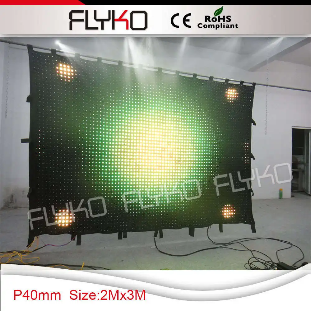 

IC1804 RGB tube chip HD image display led video curtain with 8 channel PC controller