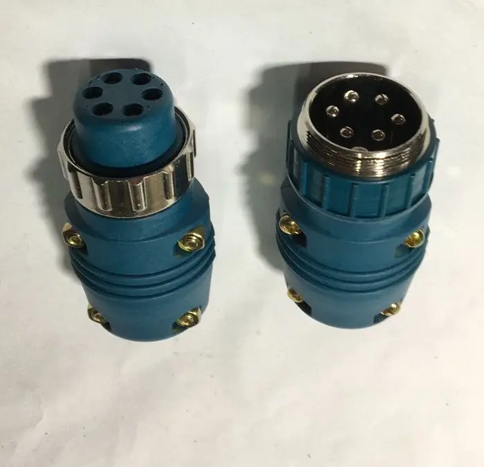 1 Set 6 Pin Connector Welding Socket Plug Female And Male -in