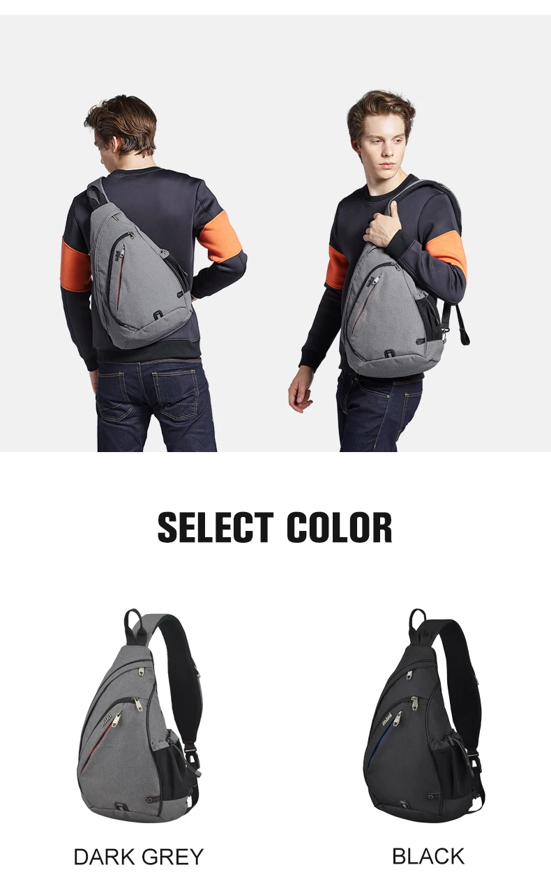 Men's Classy One Shoulder Versatile Backpack Model Show