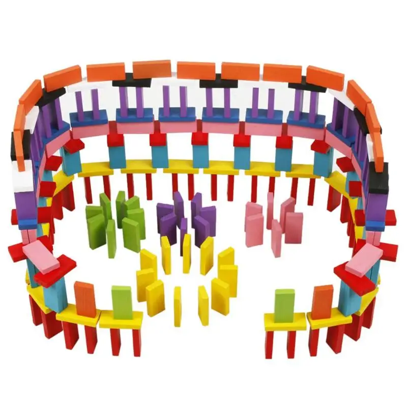 

120pcs/set Wooden Blocks Domino for Infants Children Early Educational Toys