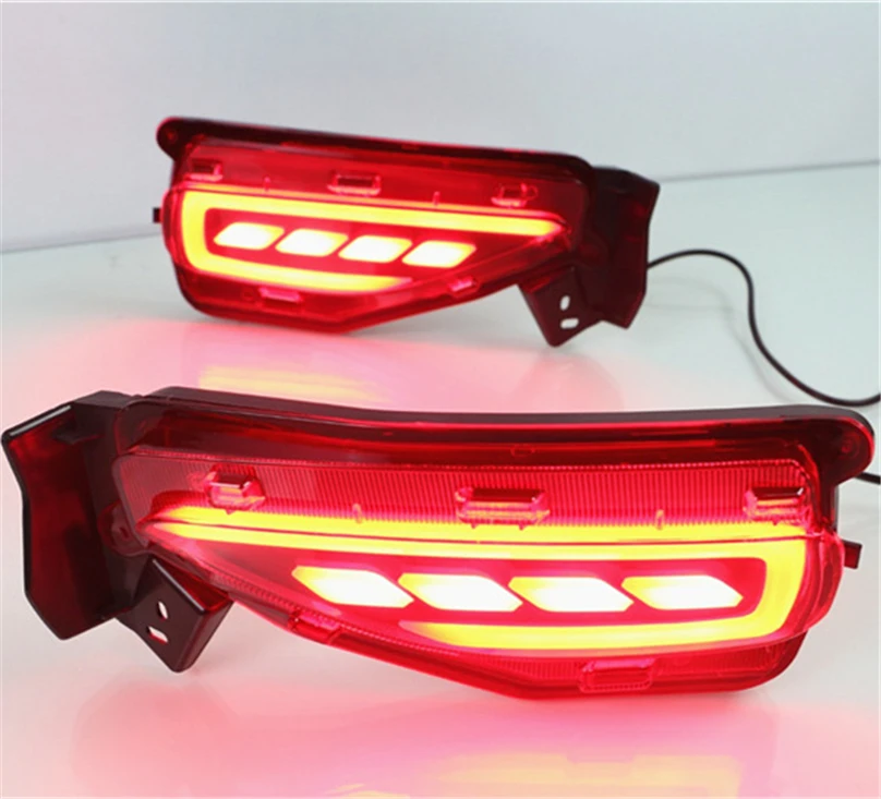 2PCS Compatible With Tesla Model 3 2016-2023 Model Y 2019-2023 Rear Fog Lamp Brake Light Dynamic Turn Signal(Model 3 16-23,Red A Plug And Play