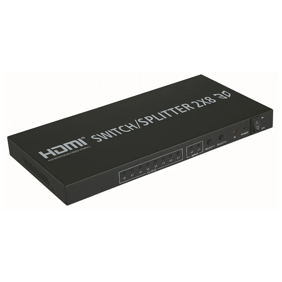 HDMI переключатель сплиттер 2x8 портов порт для XBOX 360 PS4 Smart Android HDTV 1080P 2 входа на 8