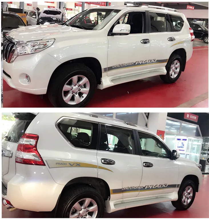 Для Toyota Prado 2700 10-19 декоративные наклейки на машину Стильные наклейки для украшения боковой двери Prado внешний вид Декоративный корпус на заказ - Название цвета: E