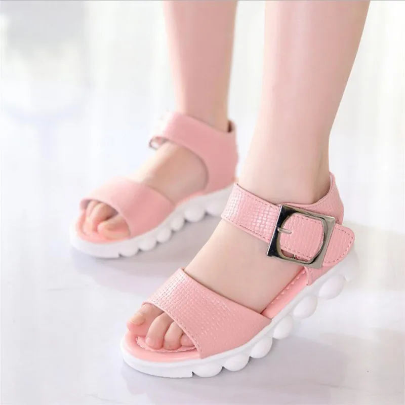 

Children Sandals Princess Flat Student shoes 2018 New sandalies size 26-36 Girls Sandals Summer Soft Beach shoe Fashion Comfort