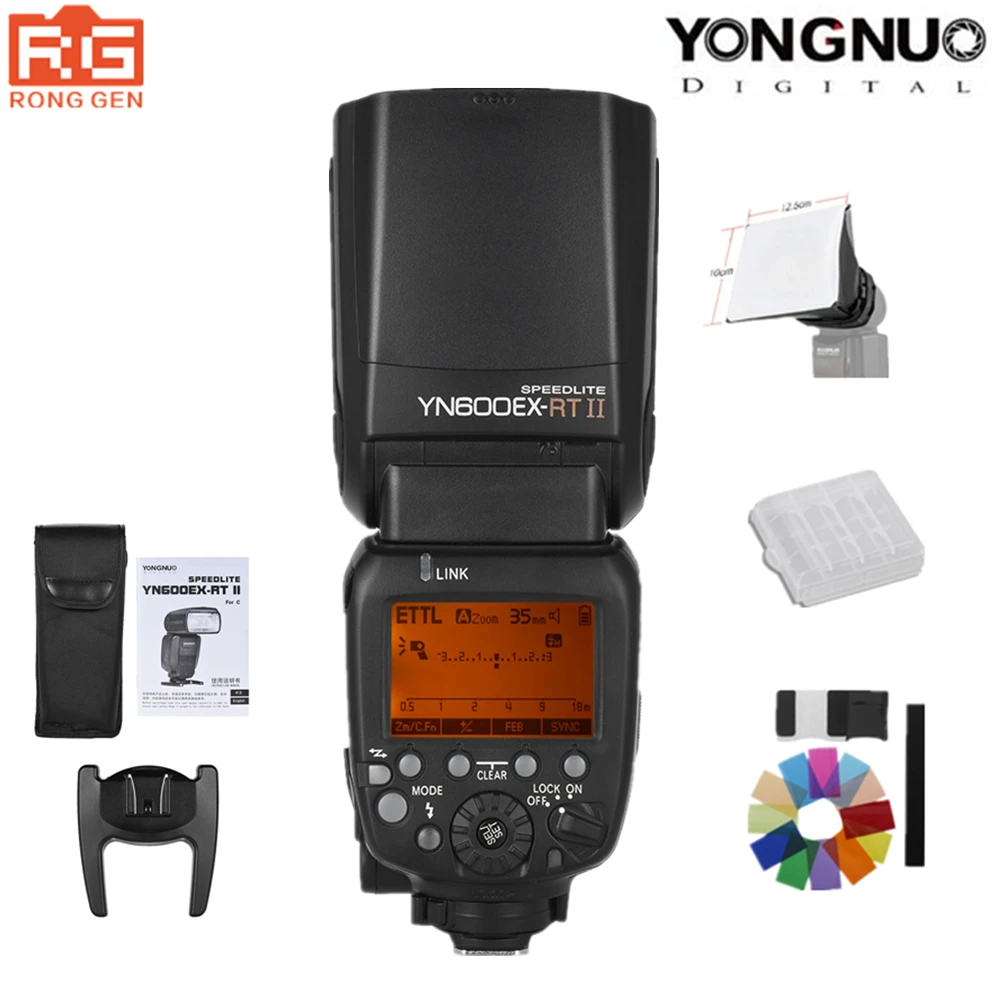 

In Stock YONGNUO YN600EX-RT II 2.4G Wireless HSS 1/8000s TTL Flash Speedlite for Canon SLR Camera & YN-E3-RT Trigger Transmitter